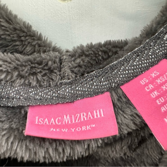 Isaac Mixrahi fluffy, warm, comfy hoodie, long sleeve zip up pom-pom ties - Picture 7 of 7